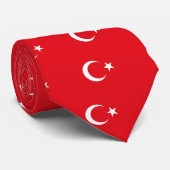 Krawatte mit der türkischen Flagge (Gerollt)