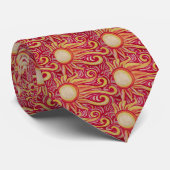 Krawatte mit einem Aufflackernsun-Entwurf (Gerollt)