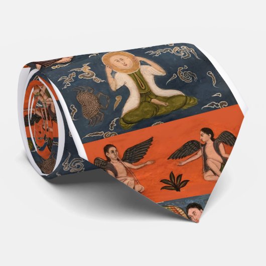 Krawatte mit Engeln (Gerollt)