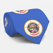 Krawatte mit Fahne von Minnesota, USA (Gerollt)