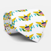 Krawatte mit Flag der Jungfrau Islands, USA (Gerollt)