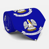 Krawatte mit Flagge von Louisiana, USA (Gerollt)