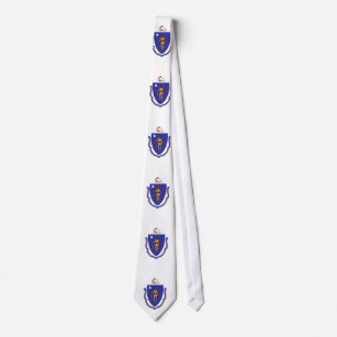 Krawatte mit Flagge von Massachusetts, USA