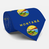 Krawatte mit Flagge von Montana, USA (Gerollt)