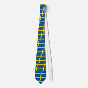Krawatte mit Flagge von Schweden