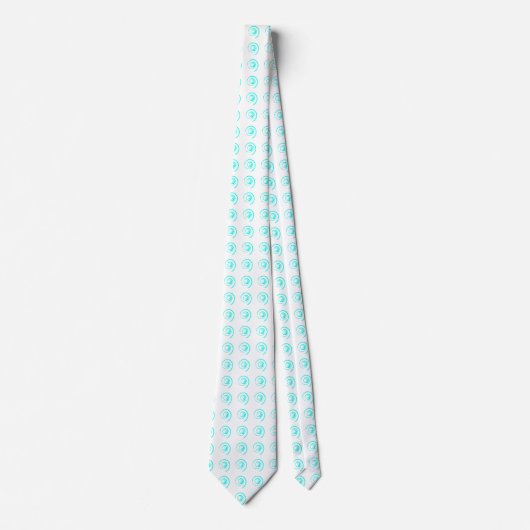 Krawatte mit gefleckten Cyan-Twirbeln (Vorderseite)