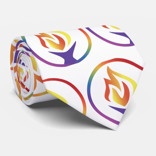 Krawatte mit gekacheltem UUCF-Logo (Gerollt)