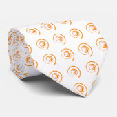 Krawatte mit gepolsterten Orange Twirls (Gerollt)