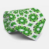 Krawatte mit grün-weiß phantastischer abstrakter G (Gerollt)