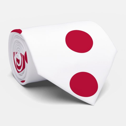 Krawatte mit japanischer Flagge (Gerollt)