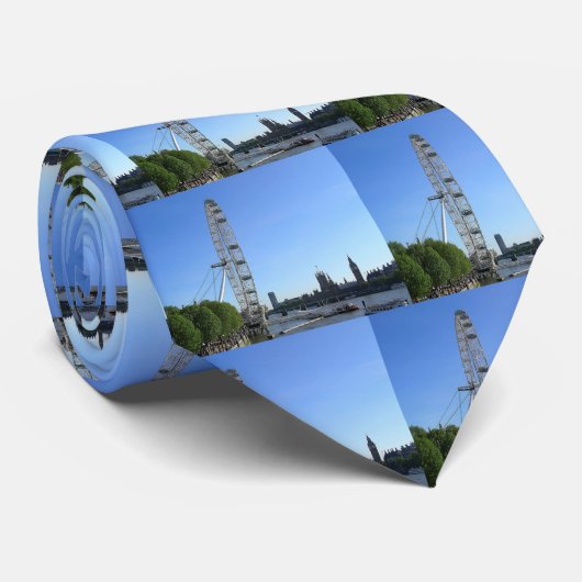 Krawatte mit London Eye Ferris Wheel (Gerollt)
