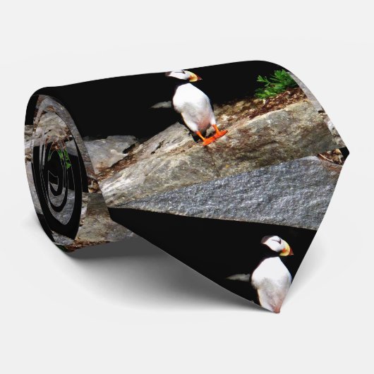 Krawatte mit Puffeln (Gerollt)