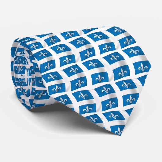 Krawatte mit Québec-Flagge (Gerollt)