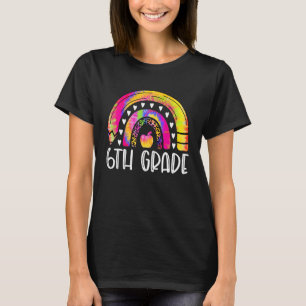 Krawatte mit Regenbogen Leoparden Tie Dye für Lehr T-Shirt
