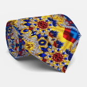 Krawatte mit rumänischem Farbdesign (Gerollt)
