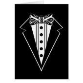 Krawatte mit schwarzem und weißem Bow mit Tux (Vorne)