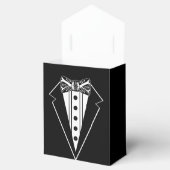 Krawatte mit schwarzem und weißem Bow mit Tux Geschenkschachtel (Geöffnet)