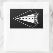 Krawatte mit schwarzem und weißem Bow mit Tux Rechteckiger Aufkleber (Tasche)