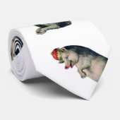 Krawatte mit Schwein-Königmuster - lustig (Gerollt)