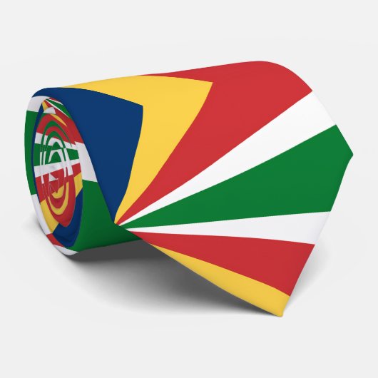 Krawatte mit Seychellen-Farbdesign (Gerollt)