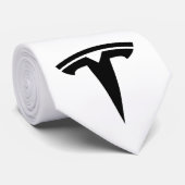 Krawatte mit Tesla Logo (Gerollt)