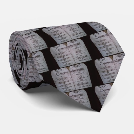 Krawatte mit zehn Geboten (Gerollt)