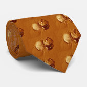 Krawatte Muscheln - Orange (Gerollt)
