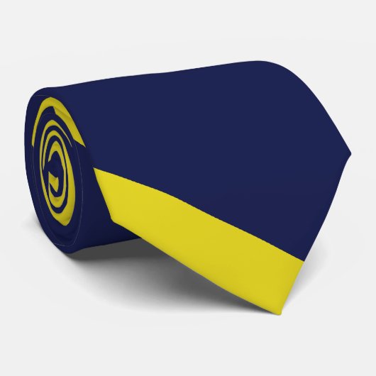 Krawatte Navy Blue and Maze Diagonal Striped (Gerollt)