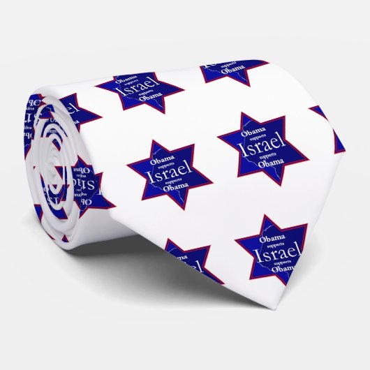 Krawatte Obama ISRAEL (Gerollt)