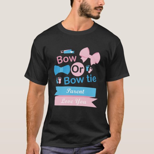 Krawatte oder Bow Muttersprache Liebe Sie Geschlec T-Shirt (Vorderseite)