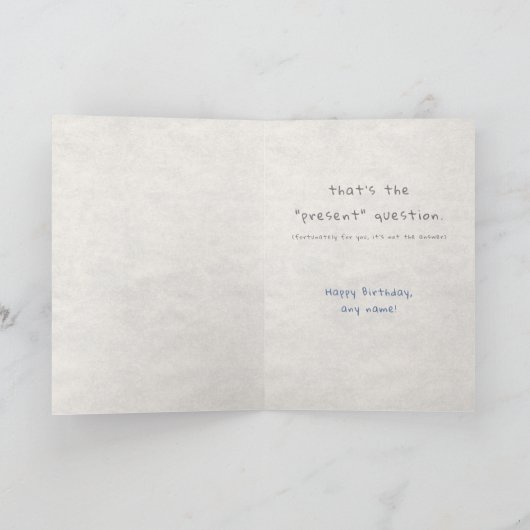 Krawatte, oder? karte (Innenseite)