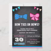 Krawatte oder Party zur Geschlechtererkennung Einladung (Vorderseite)