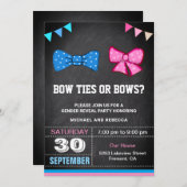 Krawatte oder Party zur Geschlechtererkennung Einladung (Vorne/Hinten)