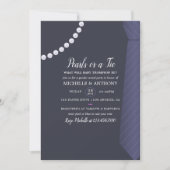 Krawatte oder perlmutäre Party Einladung (Vorderseite)