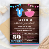 Krawatte oder Tutus Gender Reveal Party Einladung