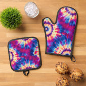 Krawatte Ofenhandschuh & Topflappen-Set (Oben Unten)