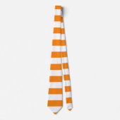 Krawatte Orange und Weiß Streifen (Vorderseite)