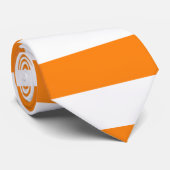 Krawatte Orange und Weiß Streifen (Gerollt)
