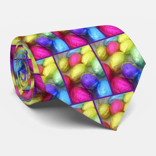 Krawatte "Osterfarben" (Gerollt)