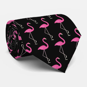 Krawatte Pink & Black Flamingo