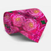 Krawatte Pink Cactus Rose Med Print (Gerollt)