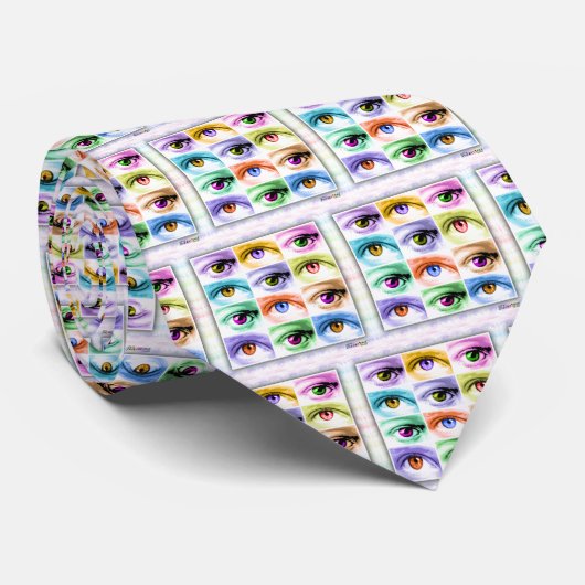 Krawatte - Pop-Kunst-Augen (Gerollt)