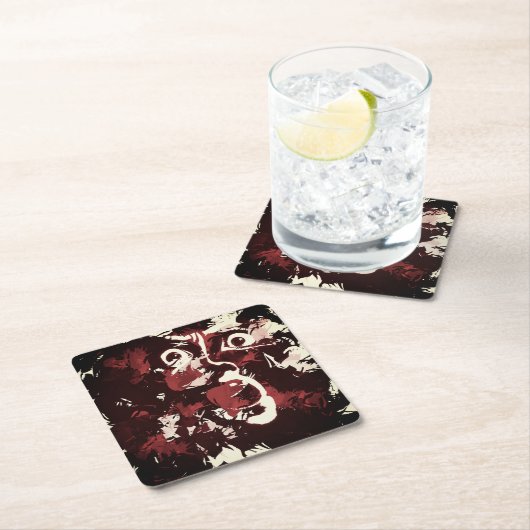 Krawatte Rechteckiger Pappuntersetzer (Vor Ort)