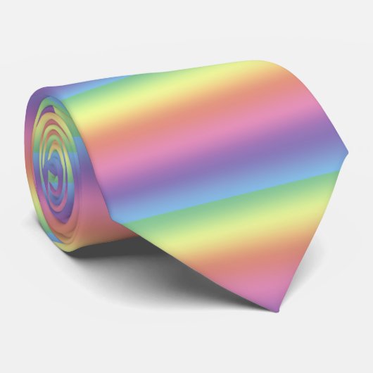 Krawatte - Regenbogenstreifen (Gerollt)