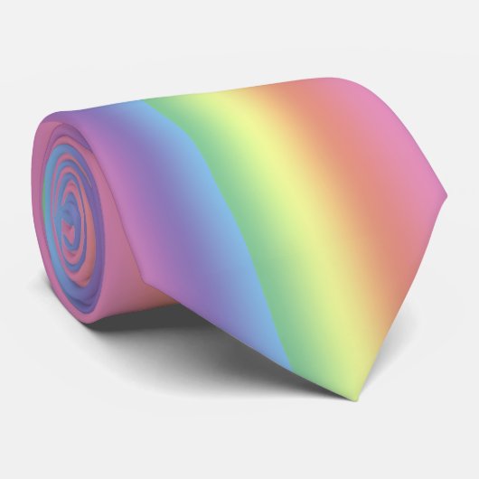 Krawatte - Regenbogenstreifen (Vert.) (Gerollt)