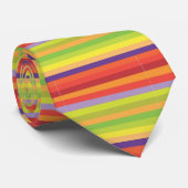 Krawatte Retro Colorful Art Stripes (Gerollt)
