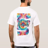 Krawatte-Retro Funky Swirl Colors T-Shirt (Rückseite)