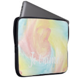 Krawatte Retro Pastel Painterly Wasserfarbe in Lie Laptopschutzhülle (Vorne Rechts)