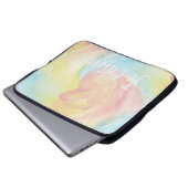 Krawatte Retro Pastel Painterly Wasserfarbe in Lie Laptopschutzhülle (Vorne Knopf)