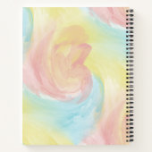 Krawatte Retro Pastel Painterly Wasserfarbe in Lie Notizblock (Rückseite)